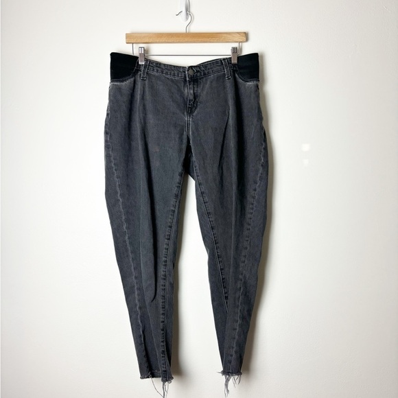 ISABEL MATERNITY • Women’s Boyfriend Maternity Black Distressed Jeans Size 8 - Picture 1 of 5